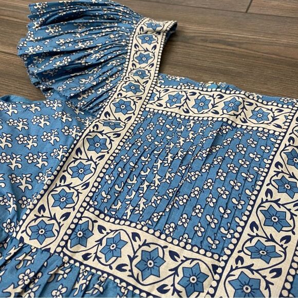 Sea New York Fernanda Tile Print Flutter Sleeve Dress - Picture 11 of 15